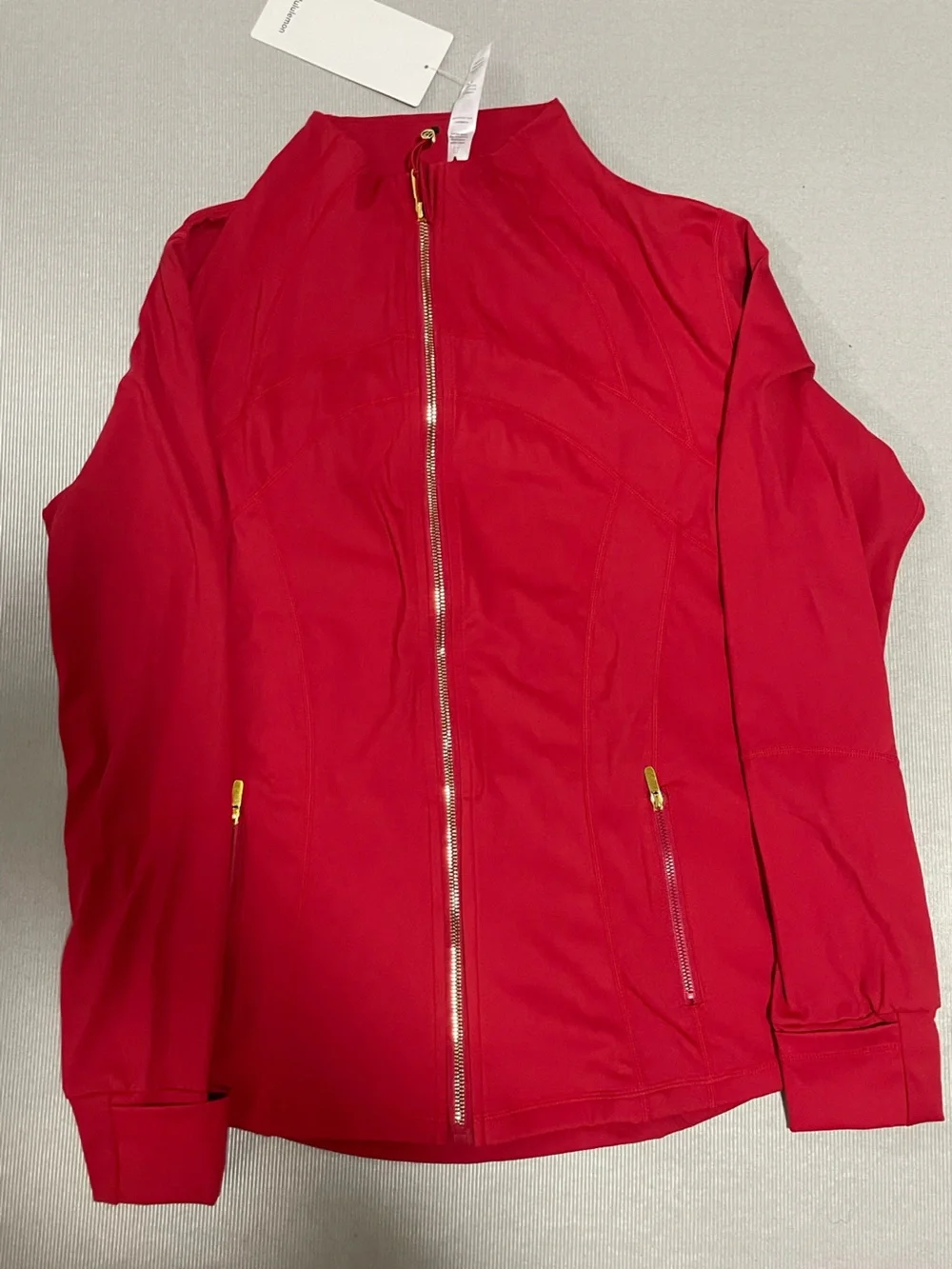 lululemon athletica Women's Bright Red Zip-Up Bomber Jacket